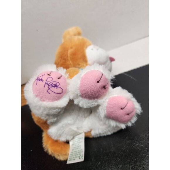 CPK Plush Cat With Pink Heart Speaker & Green Eyes Signed By Xavier Roberts - Picture 5 of 10